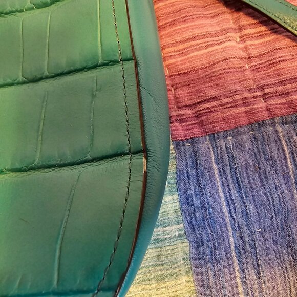 Coach Green Croc Shoulder Bag - Picture 8 of 8